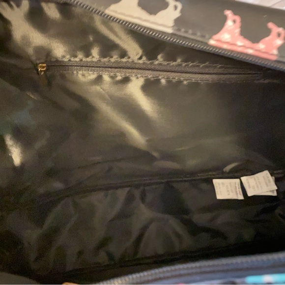 Miss Lulu Matte Finish Oilcloth Satchel Messenger Bag Dogs - Picture 14 of 15